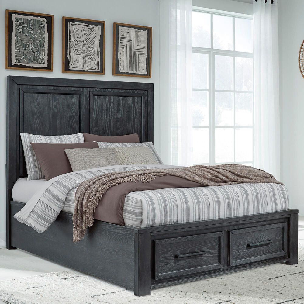 Millenium Foyland Queen Storage Bed in Black and Brown, , large
