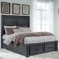 Millenium Foyland Queen Storage Bed in Black and Brown, , large