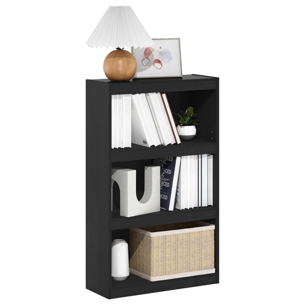 HOMLUX Enhanced Home 3-Tier Adjustable Shelf Bookcase in Blackwood, , large
