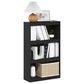 HOMLUX Enhanced Home 3-Tier Adjustable Shelf Bookcase in Blackwood, , large