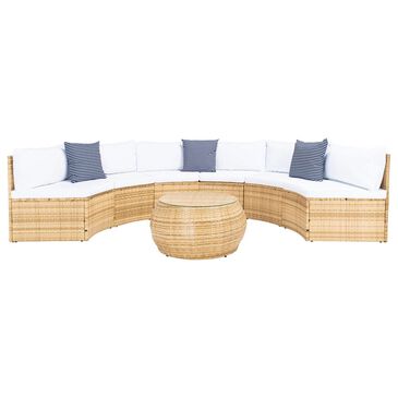Safavieh Ressi 7-Piece Patio Living Set in Natural, , large