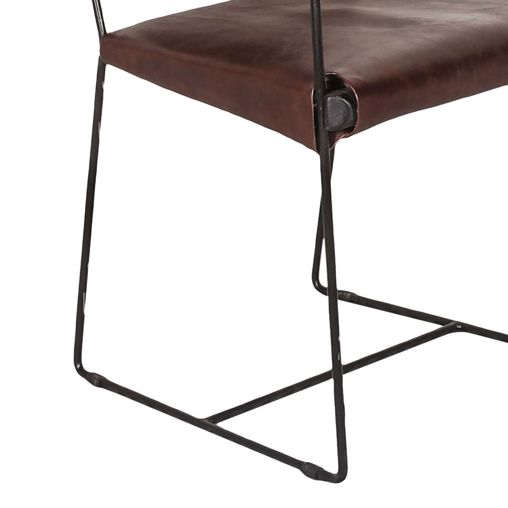 Home Trends &amp; Design New York Dining Arm Chair with Chocolate Cushion in Black, , large