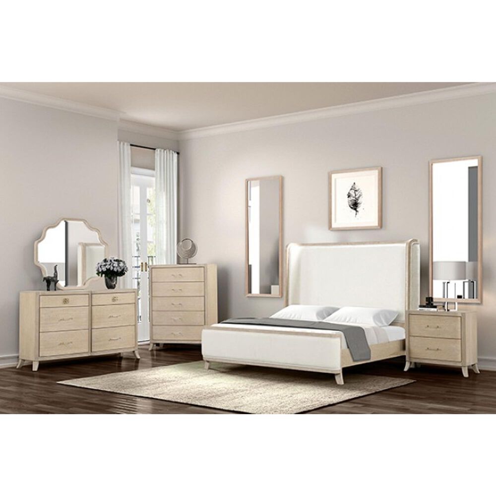 Furniture of America Candra 2-Drawer Nightstand in Natural Oak, , large