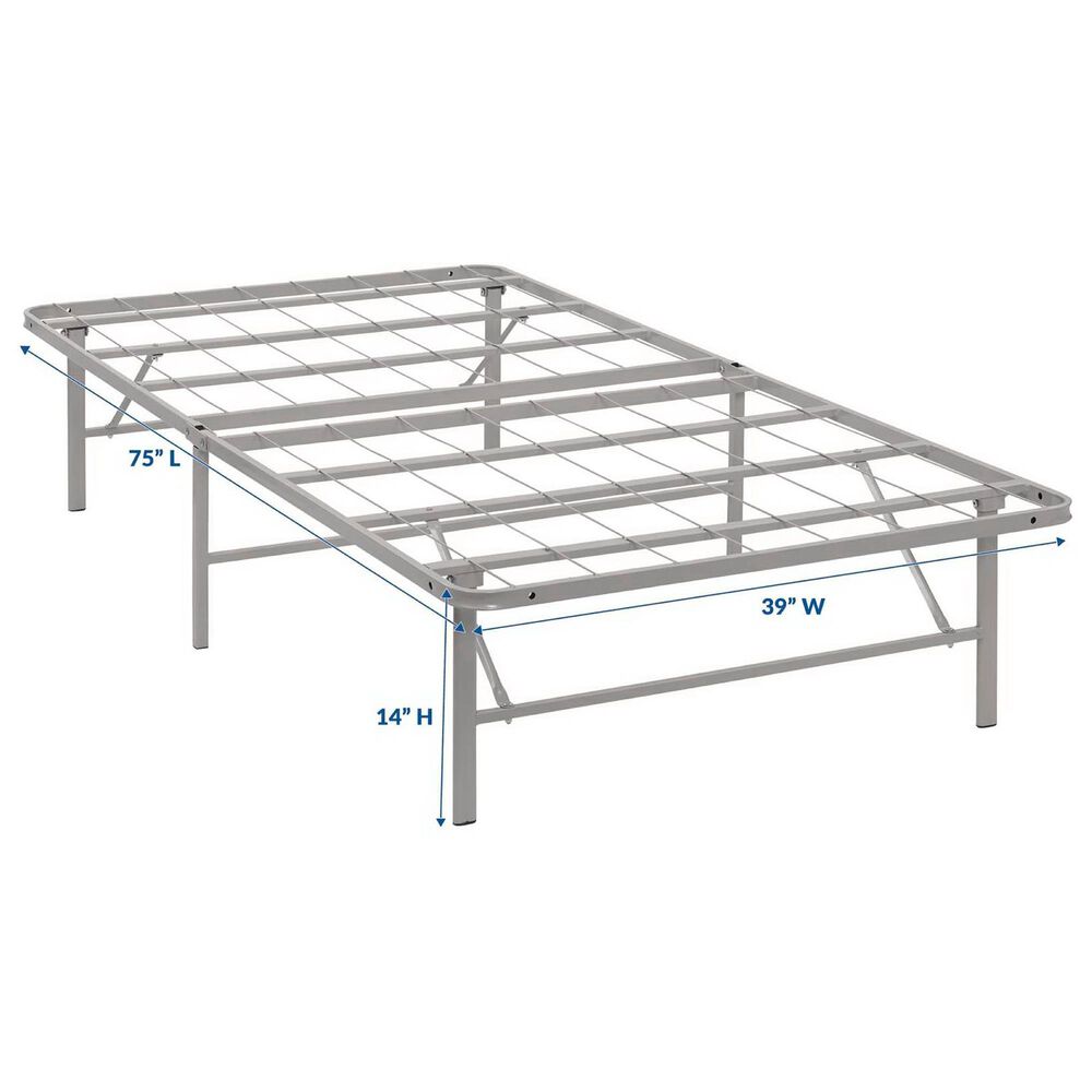 Modway Horizon Platform Twin Bed Frame in Gray, , large