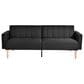 Lifestyle Solutions Foxtrox Covertible Sofa in Black Fabric, , large