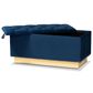 Baxton Studio Powell Storage Ottoman in Navy Blue and Gold, , large