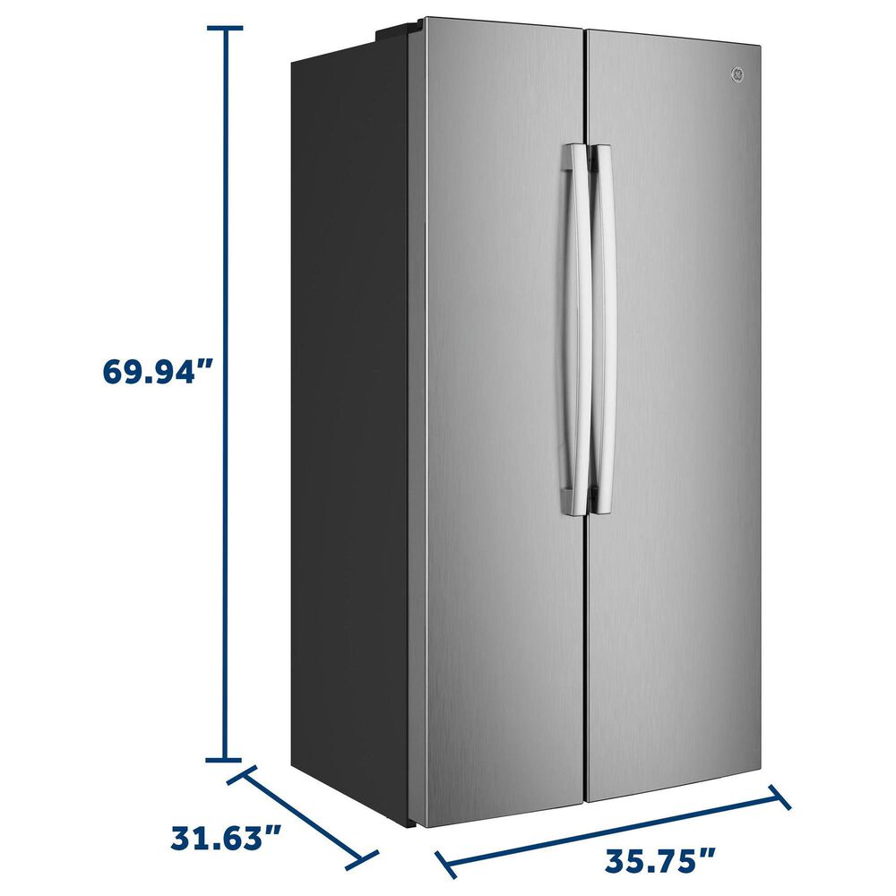 GE Appliances 24 Cu. Ft. Counter-Depth Side-By-Side Refrigerator in Fingerprint Resistant Stainless, , large