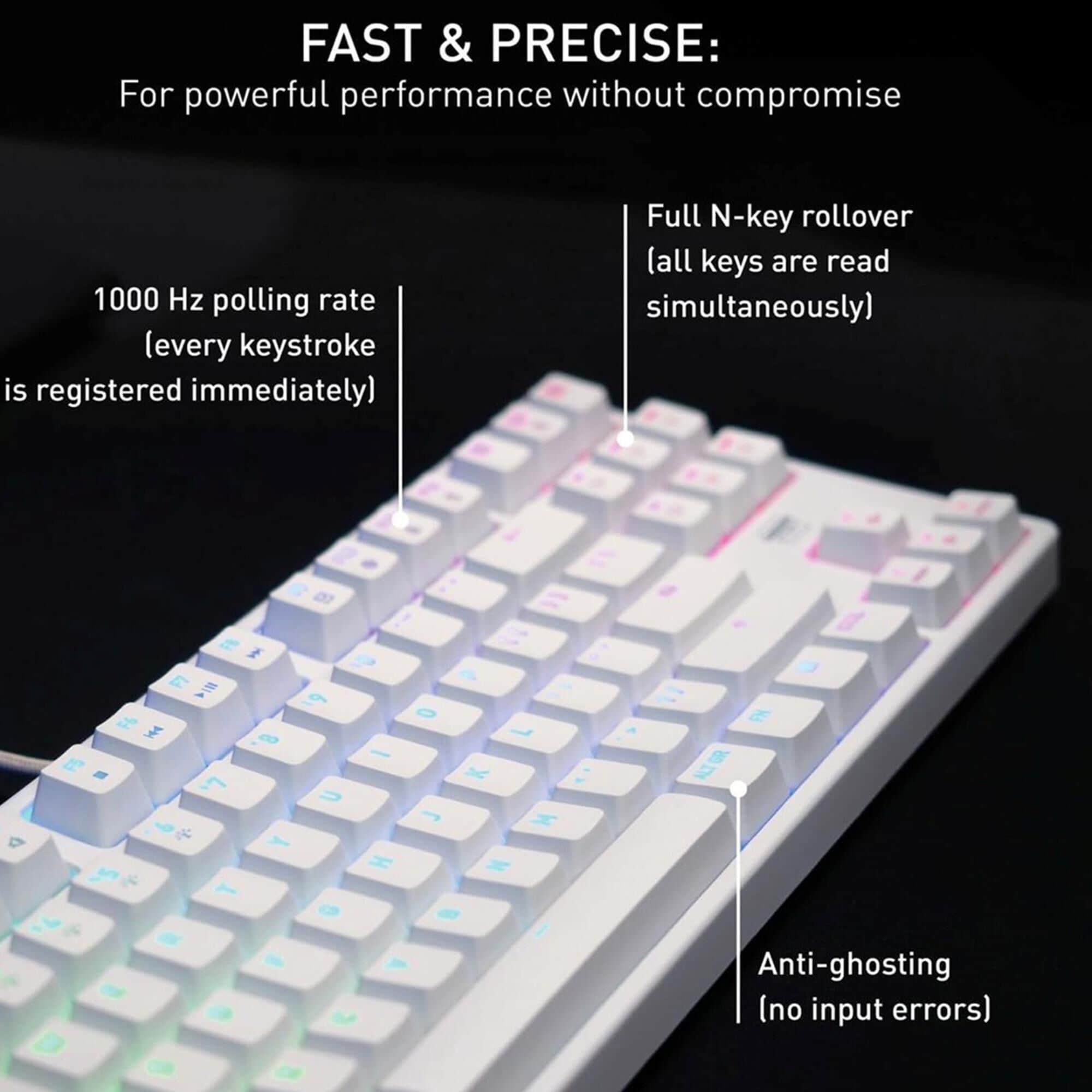 Cherry K4V2 TKL Gaming Keyboard in White
