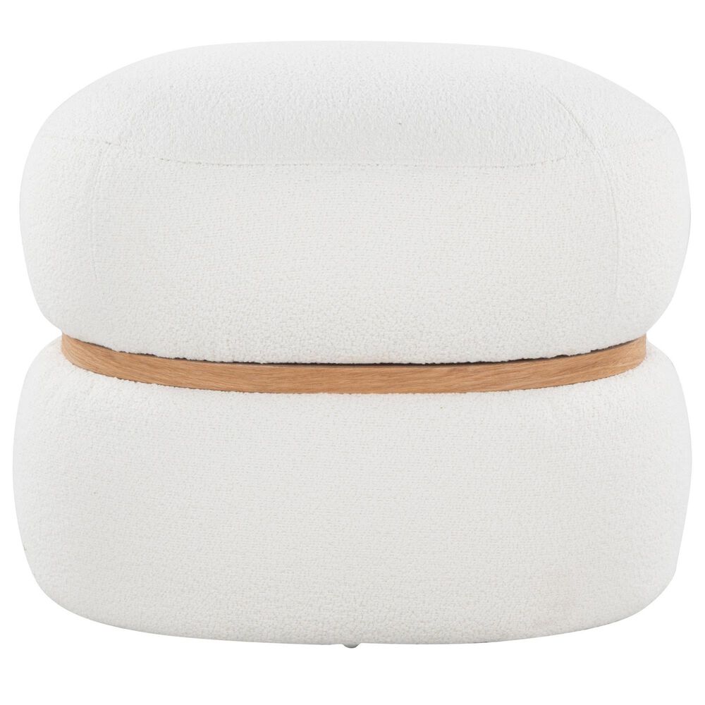 Lumisource Cinch Pouf Ottoman in Cream, , large