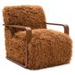 Furniture of America Neyra Long-Haired Accent Chair in Camel Brown, , large