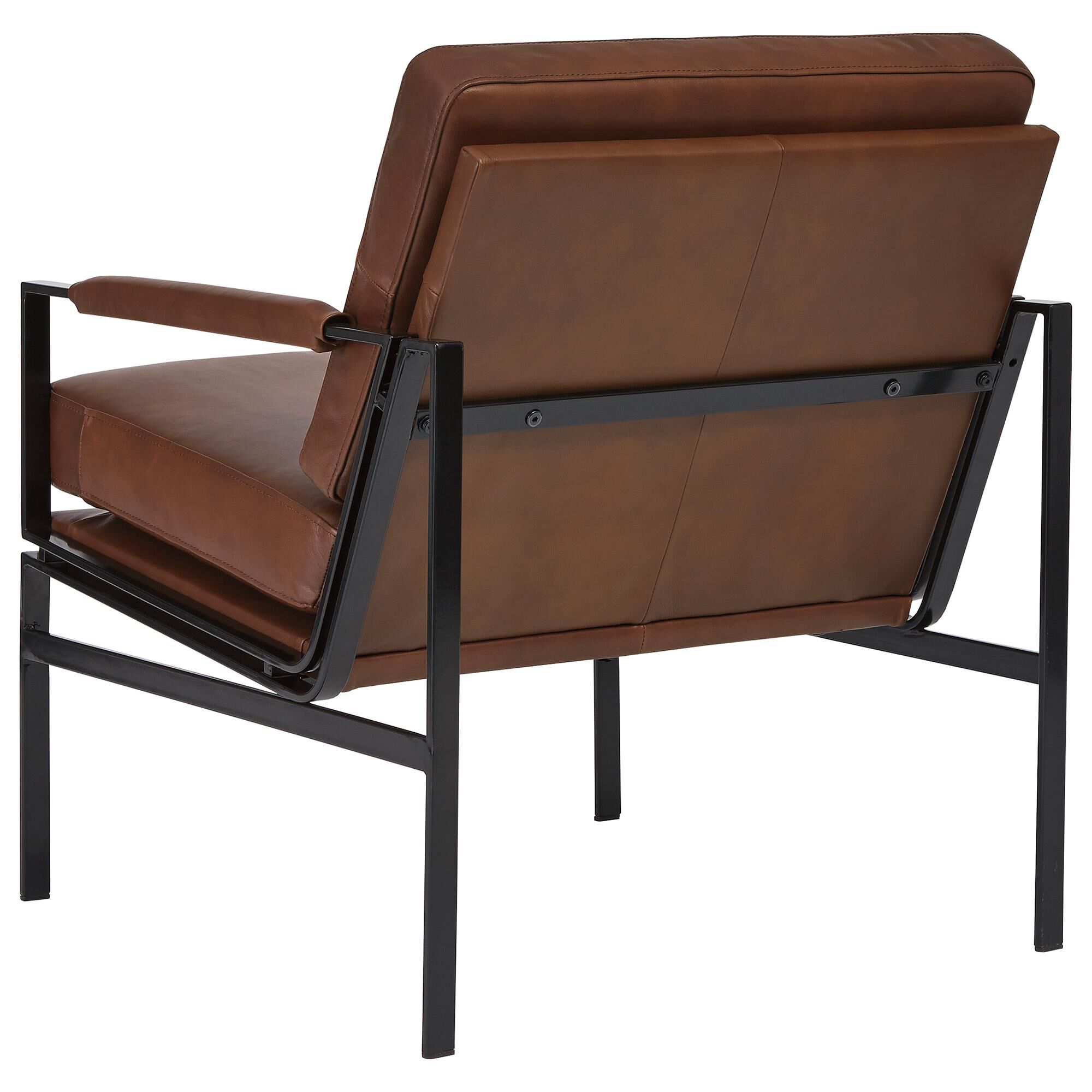Signature Design by Ashley Puckman Leather Accent Chair in Brown NFM