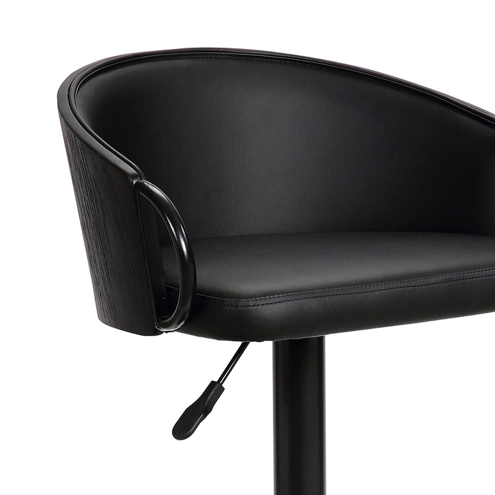 Blue River Montego Adjustable Swivel Barstool in Black, , large