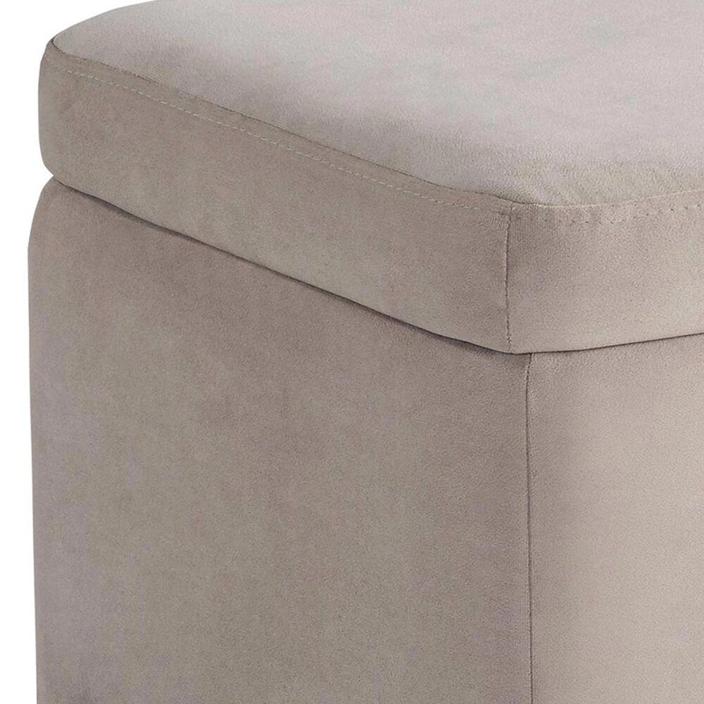 Lifestyle Solutions Kona Small Storage Ottoman in Taupe, , large
