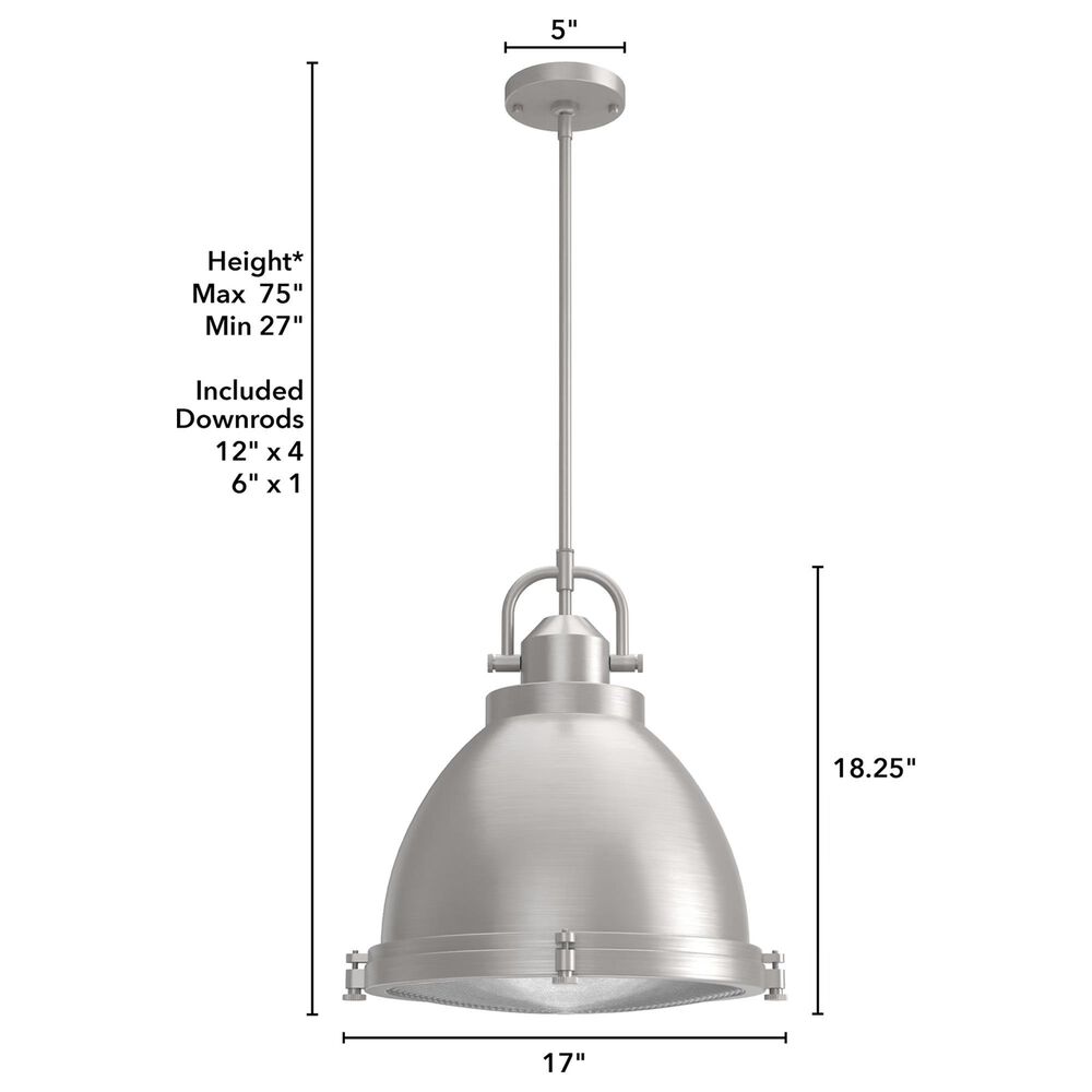 Hunter Bridgemoor 3-Light Pendant in Brushed Nickel, , large