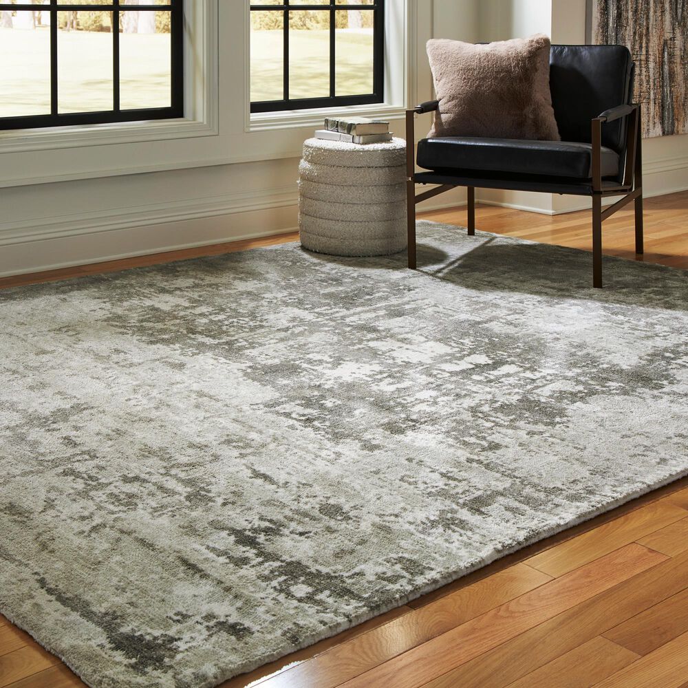Ashley Valmontic 8&#39; x 10&#39; Gray and Ivory Area Rug, , large