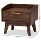 Baxton Studio Lena 1-Drawer Nightstand in Walnut Brown, , large