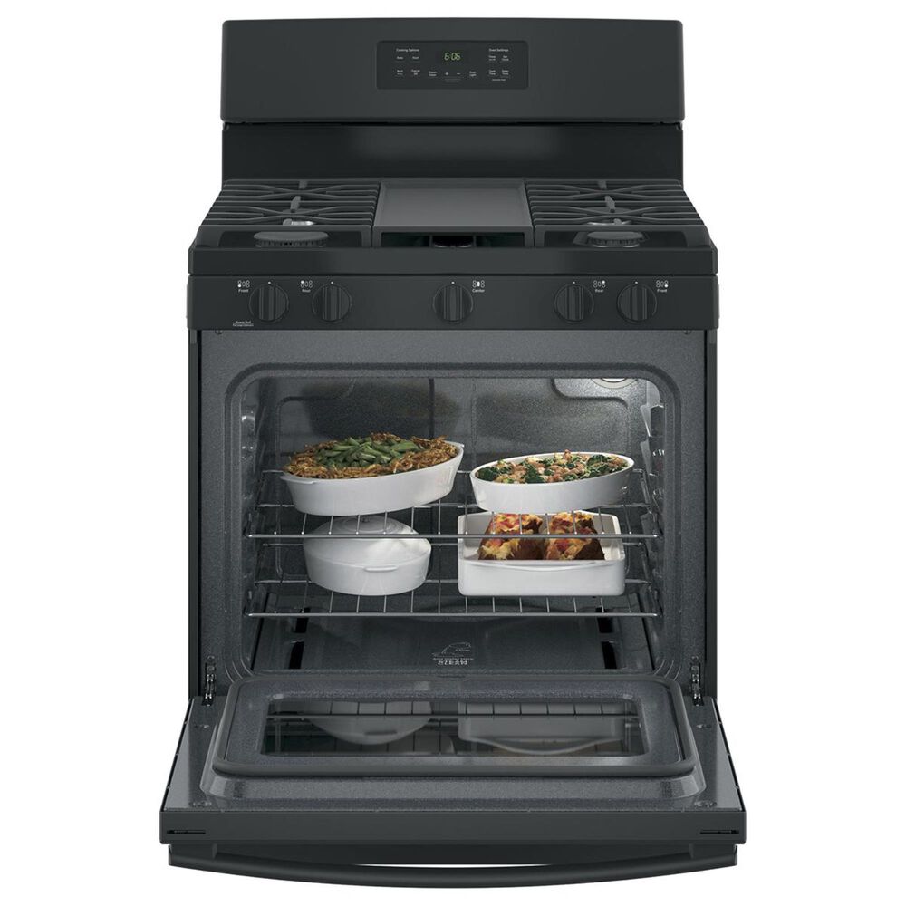 GE Appliances 5.0 Cu. Ft. Freestanding Gas Range in Black, , large