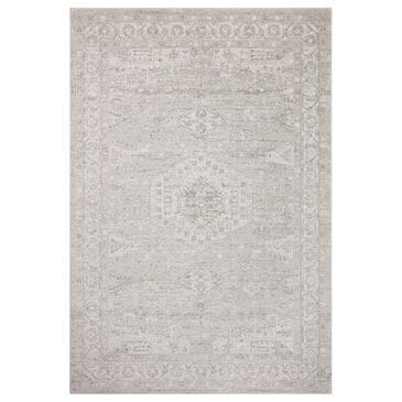 Loloi II Odette 7"10" Round Silver and Ivory Area Rug, , large