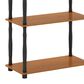 HOMLUX Turn-N-Tube 5-Tier Open Storage Bookshelf in Light Cherry and Black, , large