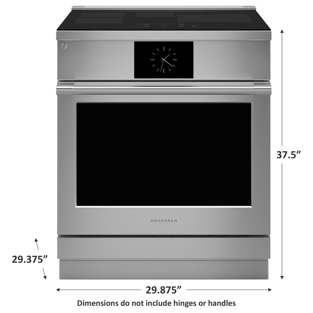 Monogram 30&quot; Induction Professional Range with 4-Elements in  Stainless Steel, , large