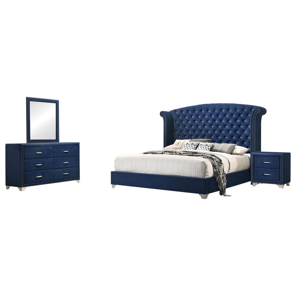 Pacific Landing Melody 4 Piece Queen Bedroom Set in Pacific Blue, , large