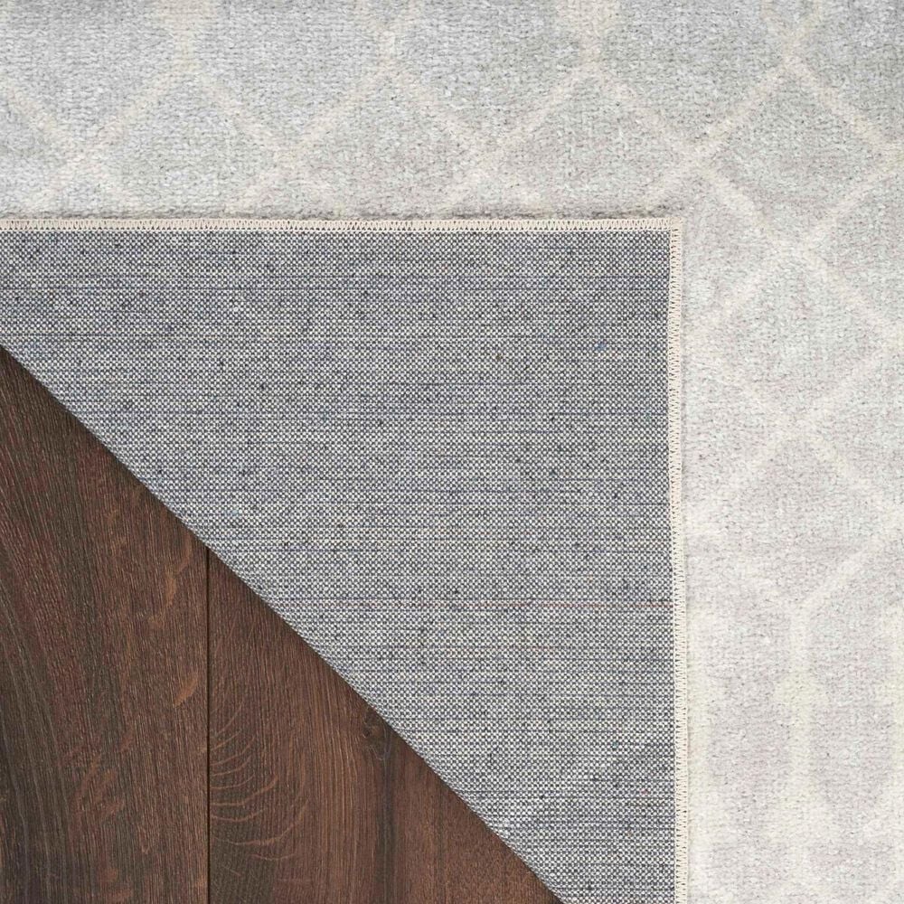 Nourison Astra Machine Washable 2&#39;2&quot; x 10&#39; Grey Runner, , large