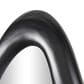 Maple and Jade 63" Wood Abstract Wavy Wall Mirror in Matte Black, , large