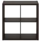 HOMLUX 4-Cube Reversible Open Back Bookshelf in Dark Oak, , large