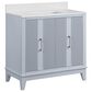 37B Fenwick 36" Single Bathroom Vanity in Soft Blue with Glossy White Composite Stone Top and Backsplash, , large