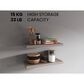 Hearth and Haven 32" Floating Wall Shelf in Taupe (Set of 2), , large