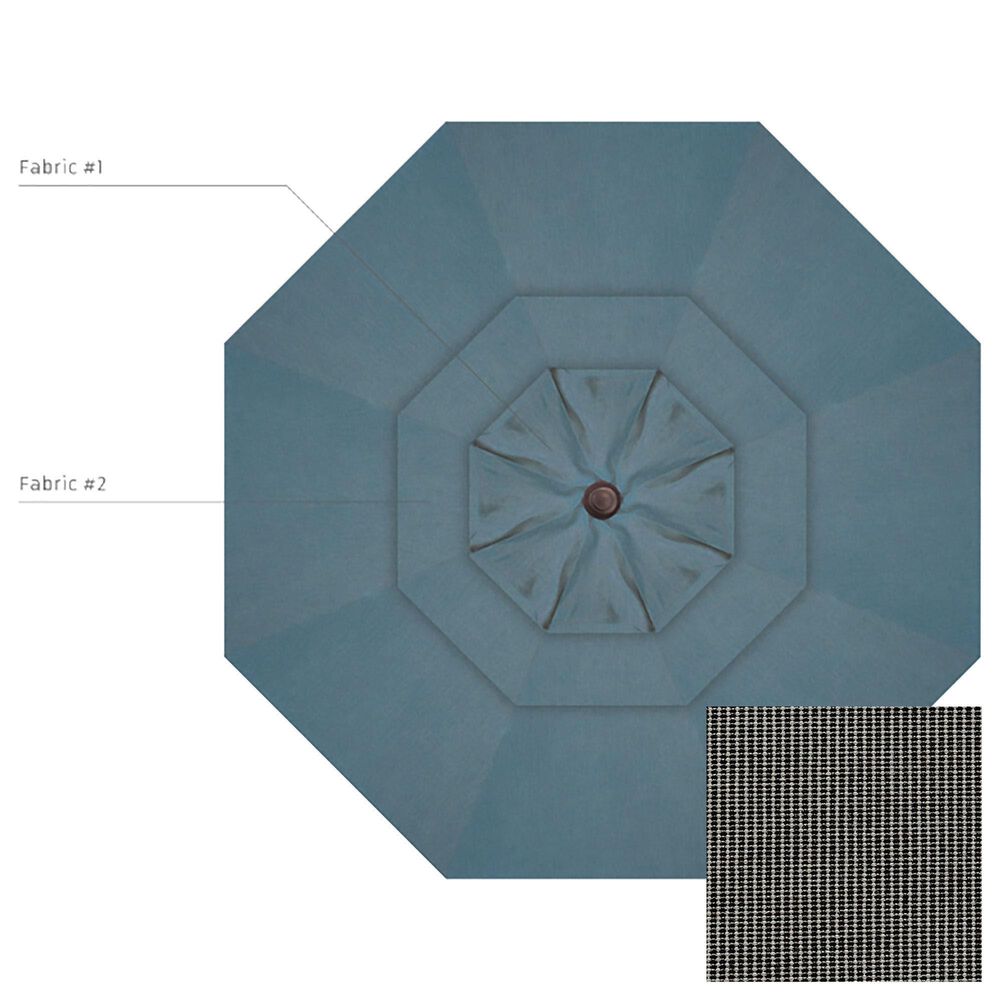 Garden Party 9 Push Button Tilt Umbrella with Stand, , large