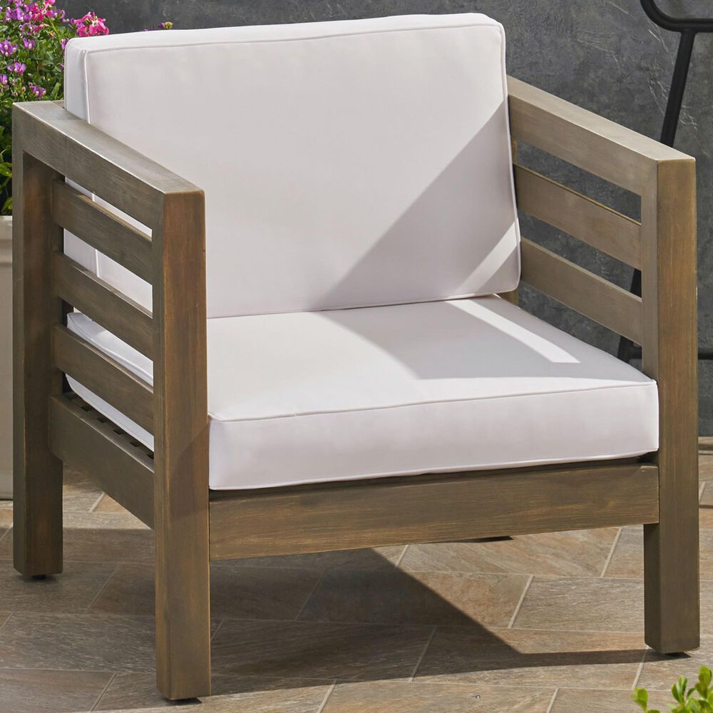 Hearth and Haven Oana Outdoor Club Chair with Cushion in Gray, , large