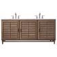 James Martin Vanities Portland 72" Double Bathroom Vanity in Whitewashed Walnut with 3 cm Ethereal Noctis Quartz Top and Rectangular Sinks, , large