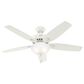 Hunter Newsome 52" Ceiling Fan with Lights in Fresh White, , large