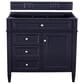James Martin Vanities Brittany 36" Single Bathroom Vanity in Victory Blue with 3 cm Arctic Fall Solid Surface Top and Rectangle Sink, , large