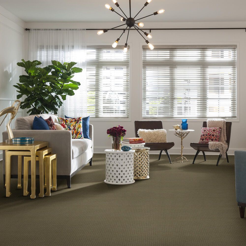 Shaw Detailed Elegance Patterned Carpet in Rocky Coast, , large