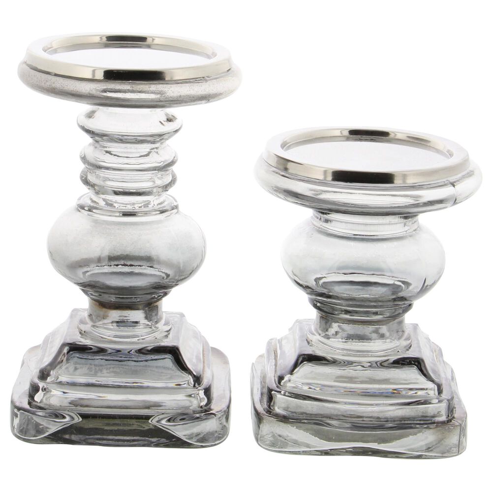 Maple and Jade Assorted Candleholder in Smoky Gray (Set of 2), , large