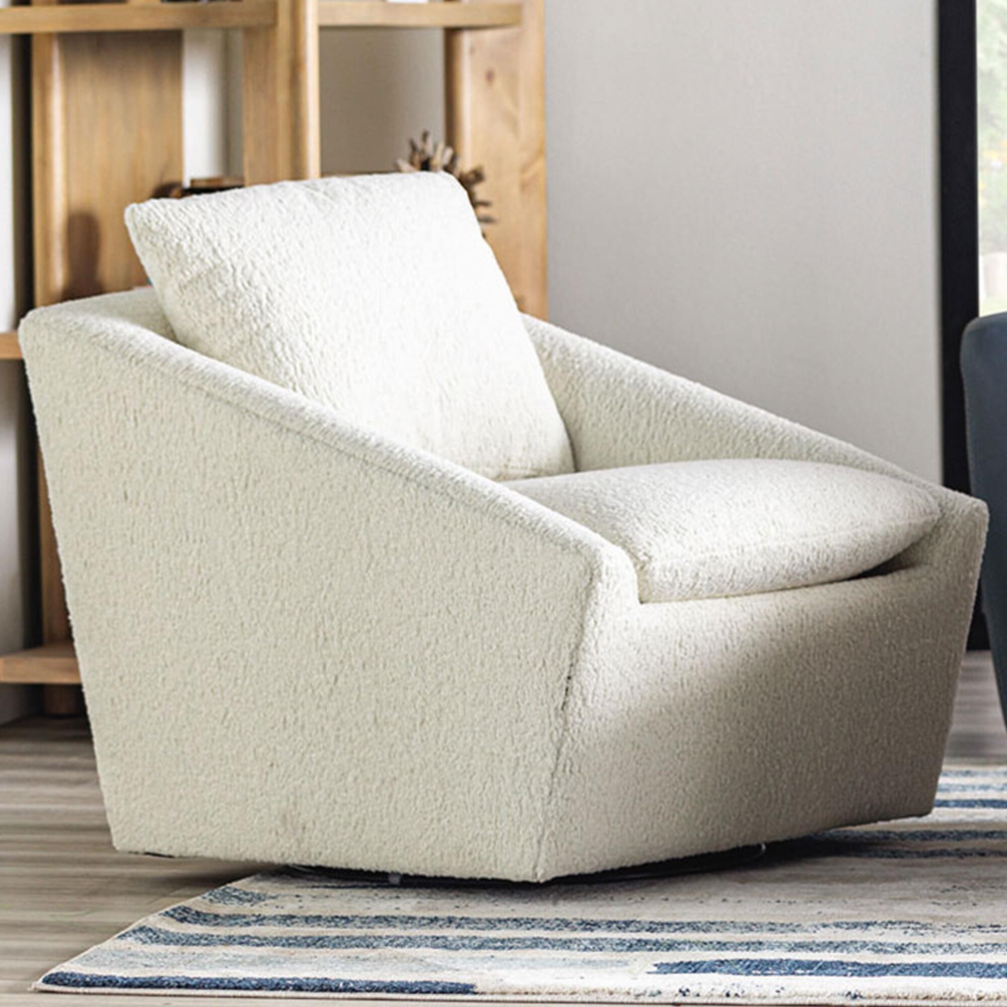 Jonathan Louis Edwick Swivel Chair in Sheepskin Natural