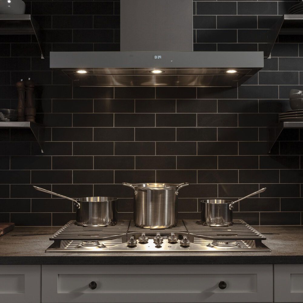 GE Profile 2-Piece Kitchen Package with 30" Built-In Microwave Combination Wall Oven and 36" Gas Cooktop in Stainless Steel, , large