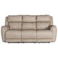 HomeStretch Tuscany Leather Power Reclining Sofa in Stonewash, , large