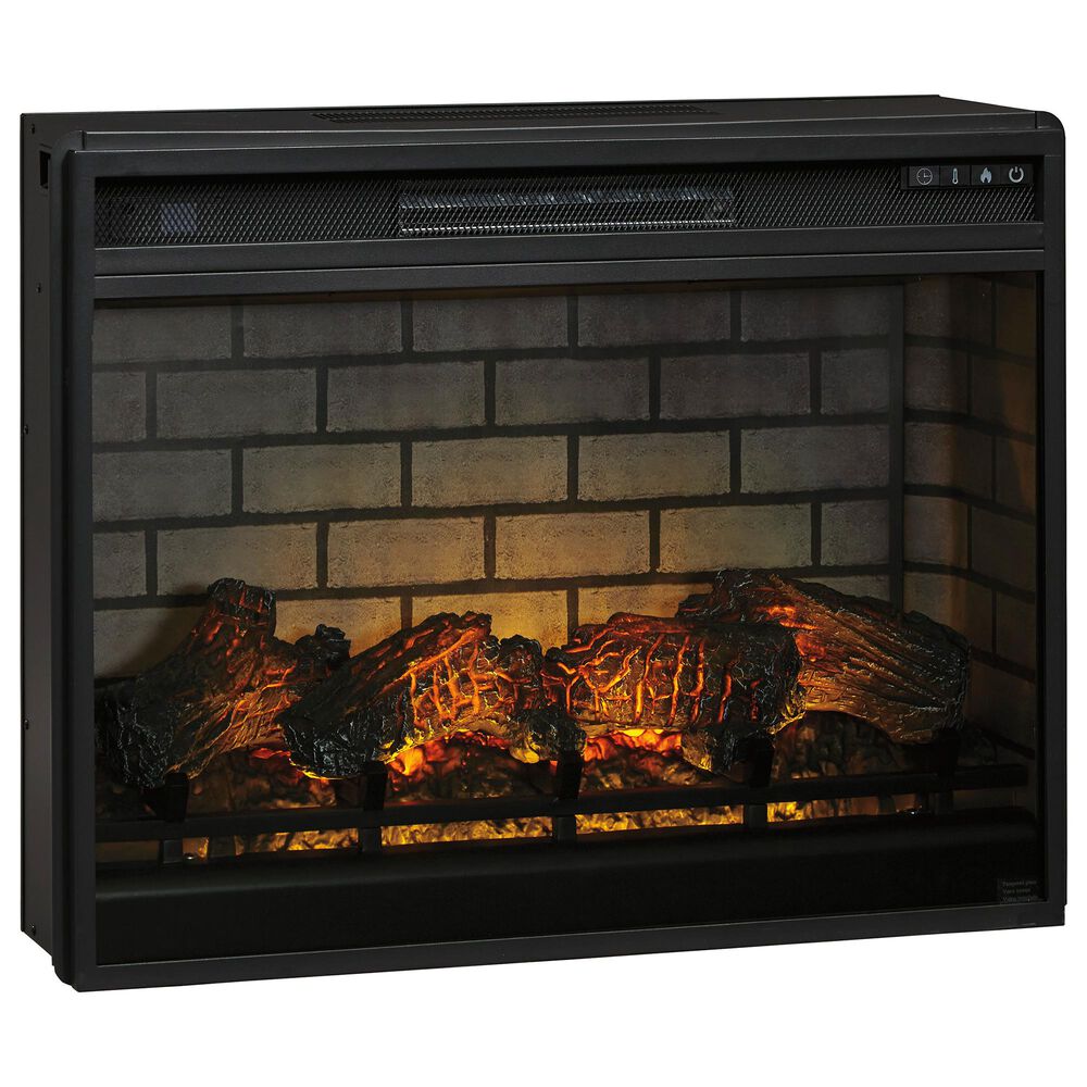 Signature Design by Ashley Electric Infrared Fireplace Insert in Black