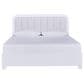 Ashley Jarlee Queen Upholstered Platform Bed in White with Lighting, , large