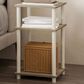 HOMLUX 3-Tier End Table in Sonoma Oak and White, , large