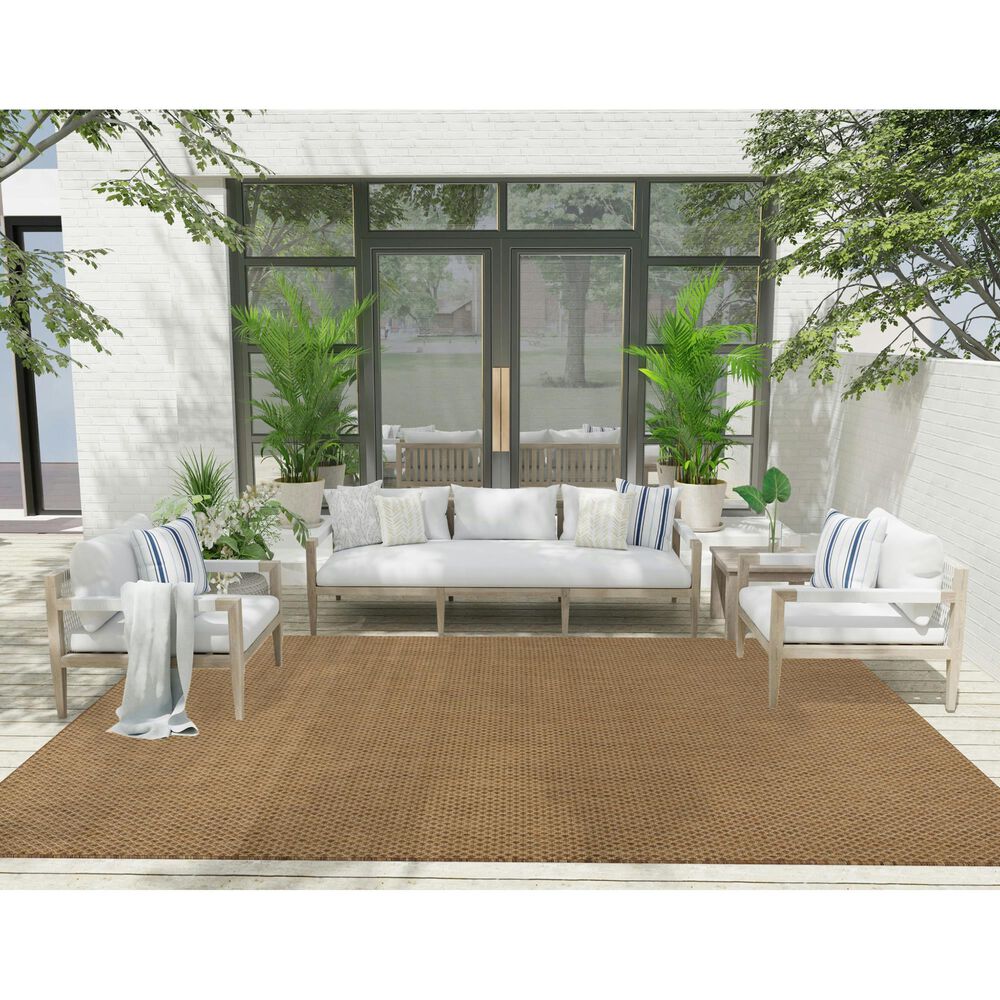 Nourison Courtyard Jute 8&#39; x 10&#39; Indoor/Outdoor Area Rug, , large