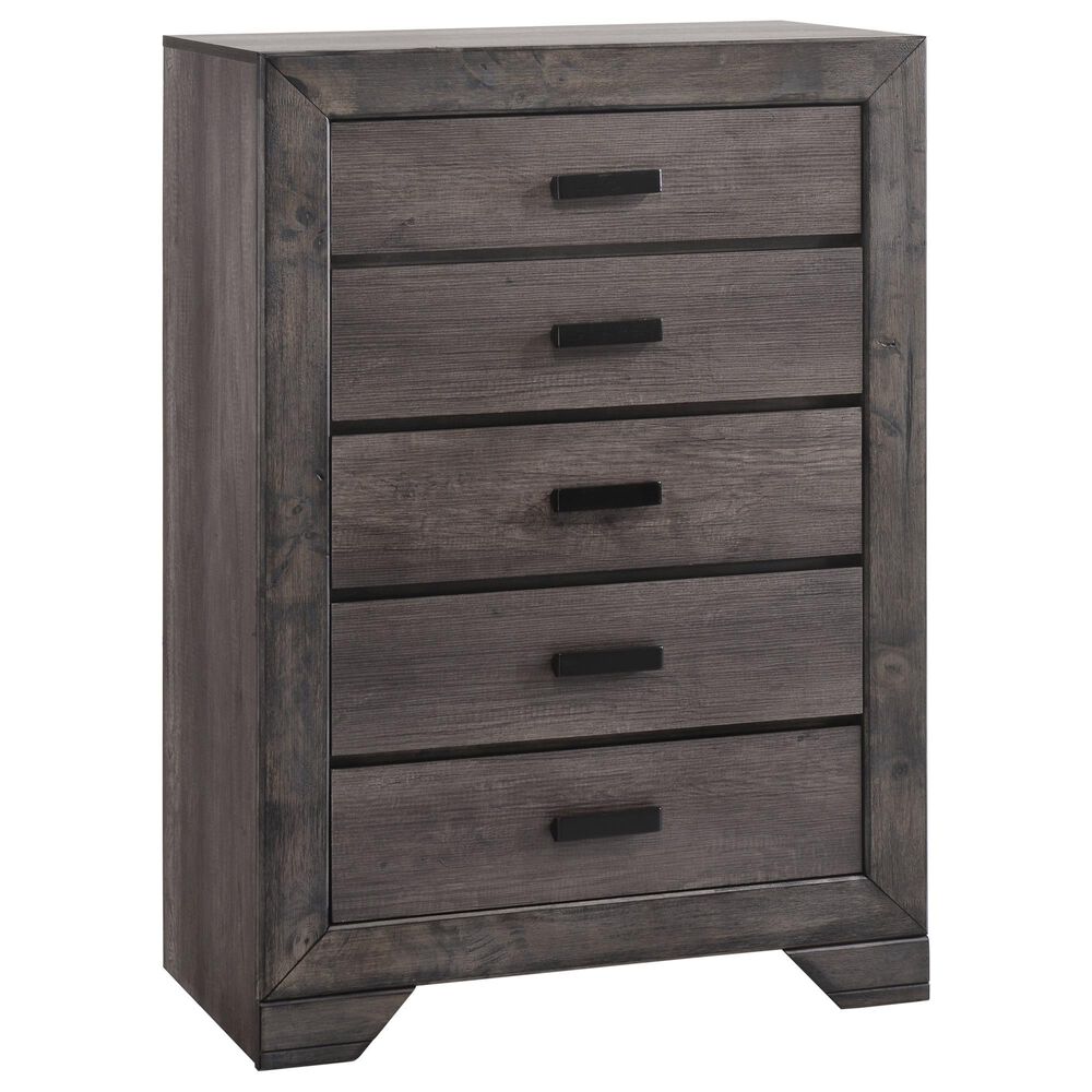 Mayberry Hill Nathan 5-Drawer Chest in Distressed Gray, , large