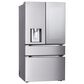 LG 28.6 Cu. Ft 4-Door French Door Refrigerator with Mirror Instaview in PrintProof Stainless Steel, , large