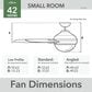 Hunter Beck 42" Ceiling Fan with LED Lights in Fresh White, , large