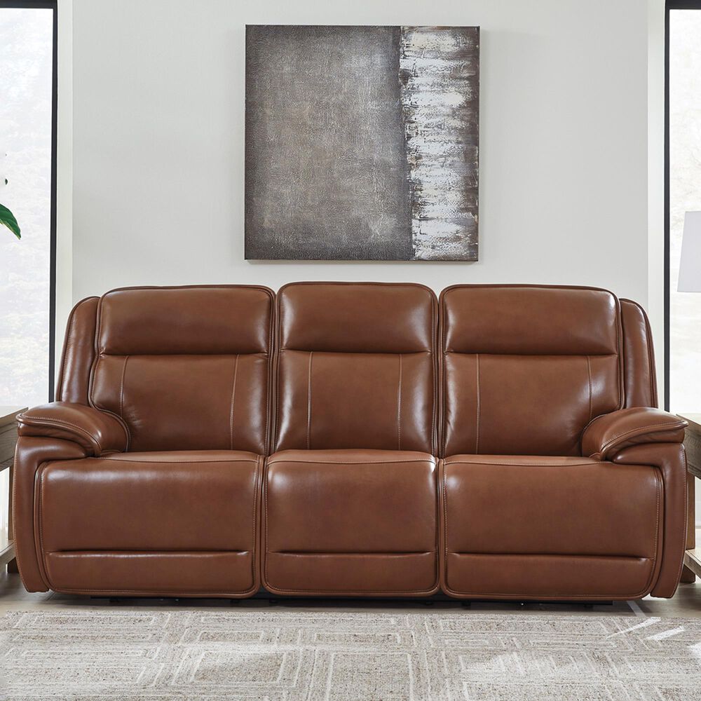 Ashley Healy Pier Power Reclining Sofa in Chocolate, , large
