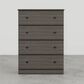 Lemoore Essential 43" 5-Drawer Chest in Storm Grey, , large