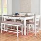 Linon Home Decor Meretta 6-Piece Counter Height Dining Set in Antique White and Natural, , large